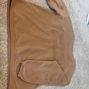 Brown Embossed Sweatshirt